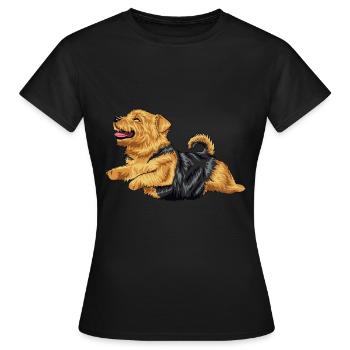 Norfolk Terrier - Frauen T-Shirt - Schwarz - Vorne - AI Model Female 172 dark (172cm)