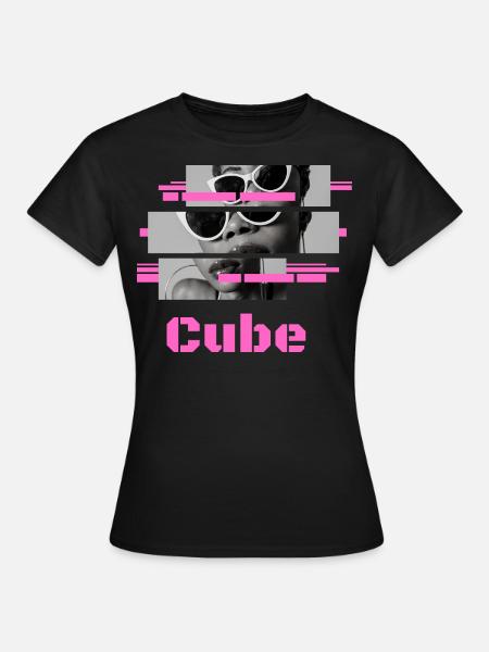 Sonnenbrille "Pink" Cube - Frauen T-Shirt - Schwarz