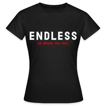 ENDLESS - Women's T-Shirt - black - Front - AI Model Female 172 dark (172cm)