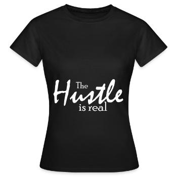 Hustle - Frauen T-Shirt - Schwarz - Vorne - AI Model Female 172 dark (172cm)