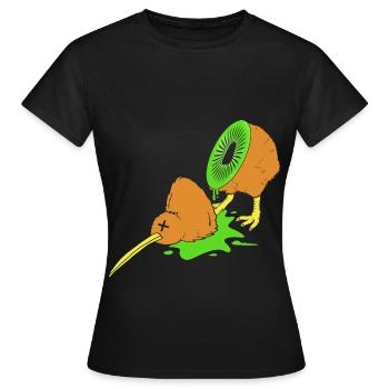 kiwi-oiseau kiwi - T-shirt Femme - noir - Devant - AI Model Female 172 dark (172cm)