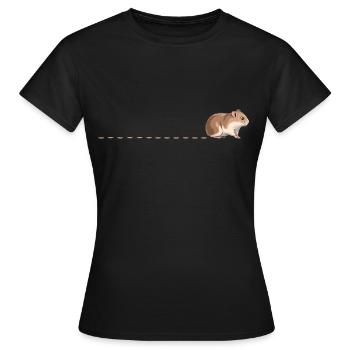 Hamster Tracks Golden Hamster Tracks Hamster Tracks - Women's T-Shirt - black - Front - AI Model Female 172 dark (172cm)