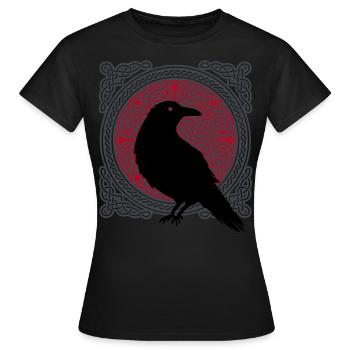 Raven Nordic Mythology Celts Gift - Women's T-Shirt - black - Front - AI Model Female 172 dark (172cm)