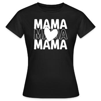 MAMA - Frauen T-Shirt - Schwarz - Vorne - AI Model Female 172 dark (172cm)