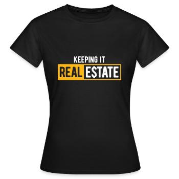 Immobilien-Händler Für Immobilien-Makler - Frauen T-Shirt - Schwarz - Vorne - AI Model Female 172 dark (172cm)