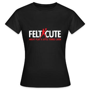 Tennisplatz Spruch Für Tennis - Frauen T-Shirt - Schwarz - Vorne - AI Model Female 172 dark (172cm)