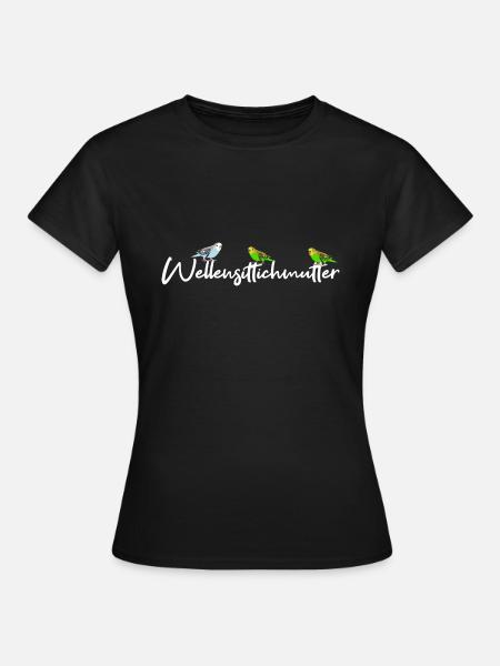 Wellensittich - Frauen T-Shirt - Schwarz