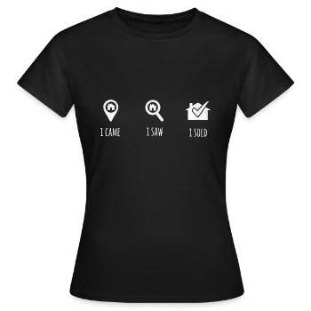 Immobilien-Händler Für Immobilien-Makler - Frauen T-Shirt - Schwarz - Vorne - AI Model Female 172 dark (172cm)