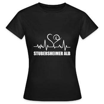 Heartbeat Stubersheimer Alb - Frauen T-Shirt - Schwarz - Vorne - AI Model Female 172 dark (172cm)