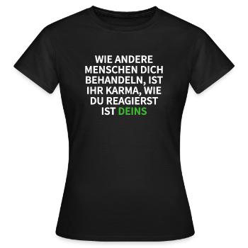 karma - T-shirt Femme - noir - Devant - AI Model Female 172 dark (172cm)