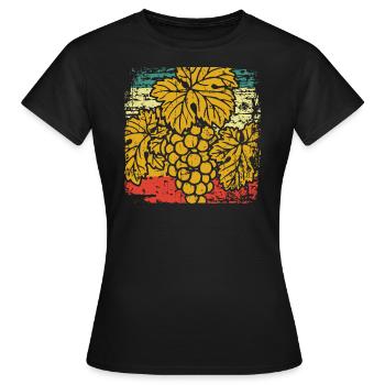 Raisins vignes - T-shirt Femme - noir - Devant - AI Model Female 172 dark (172cm)