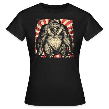 Gorilla - T-shirt Femme - noir - Devant - AI Model Female 172 dark (172cm)