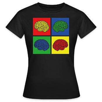 Cerveau - T-shirt Femme - noir - Devant - AI Model Female 172 dark (172cm)