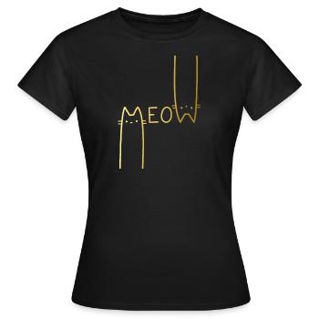 Miaou! - T-shirt Femme - noir - Devant - AI Model Female 172 dark (172cm)