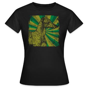 Le lévrier - T-shirt Femme - noir - Devant - AI Model Female 172 dark (172cm)