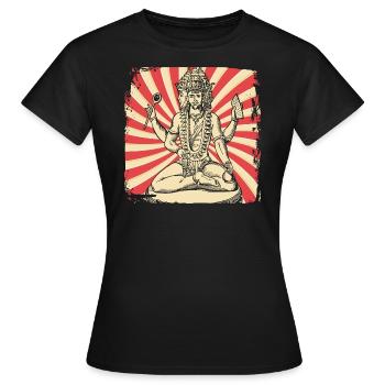 Hindou Inde Hindouisme - T-shirt Femme - noir - Devant - AI Model Female 172 dark (172cm)