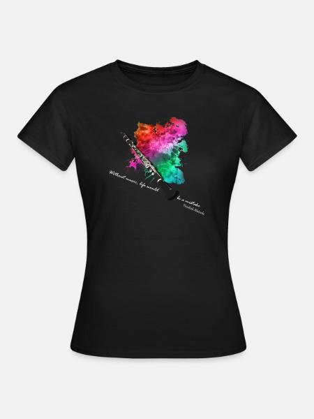 Klarinette - Frauen T-Shirt - Schwarz