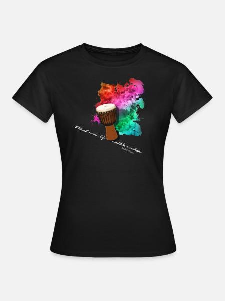 Djembe - Frauen T-Shirt - Schwarz