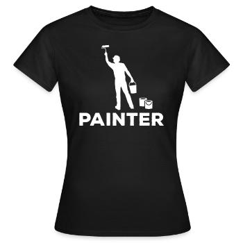 Peintre peintre - T-shirt Femme - noir - Devant - AI Model Female 172 dark (172cm)