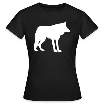 wolf Wolf Rudel Wolfsrudel - Frauen T-Shirt - Schwarz - Vorne - AI Model Female 172 dark (172cm)