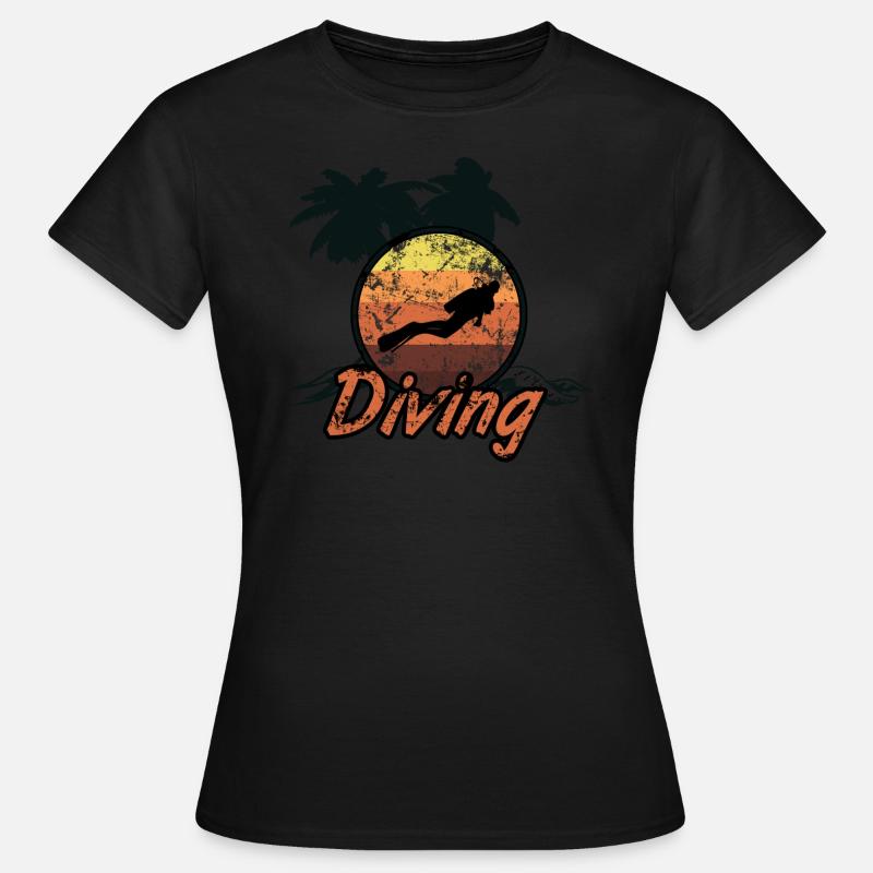 Plongée plongée plongée plongée plongée - T-shirt Femme - noir