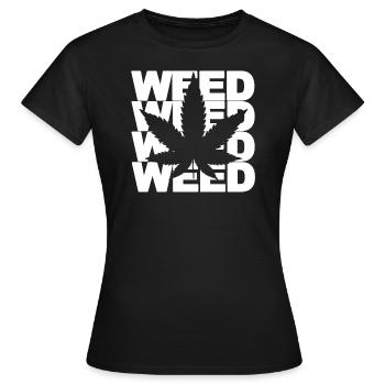 WEED - Women's T-Shirt - black - Front - AI Model Female 172 dark (172cm)
