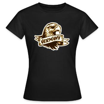 Germany. Germany. German eagle - Women's T-Shirt - black - Front - AI Model Female 172 dark (172cm)