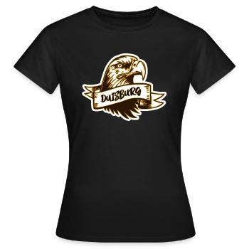 duisburg - Frauen T-Shirt - Schwarz - Vorne - AI Model Female 172 dark (172cm)