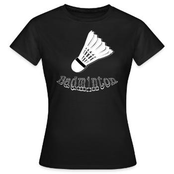 Badminton badminton - Women's T-Shirt - black - Front - AI Model Female 172 dark (172cm)