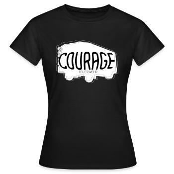 Courage - Frauen T-Shirt - Schwarz - Vorne - AI Model Female 172 dark (172cm)