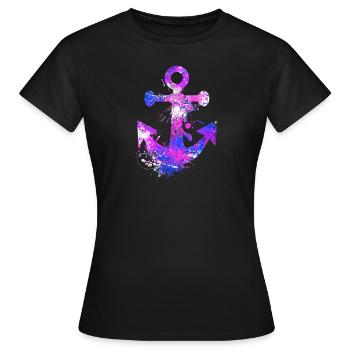 ancre - T-shirt Femme - noir - Devant - AI Model Female 172 dark (172cm)