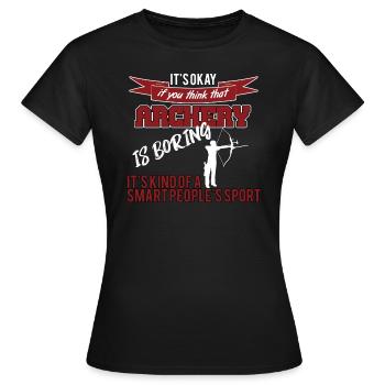 tir à l'arc tir à l'arc - T-shirt Femme - noir - Devant - AI Model Female 172 dark (172cm)