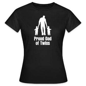 père de jumeaux jumeaux - T-shirt Femme - noir - Devant - AI Model Female 172 dark (172cm)