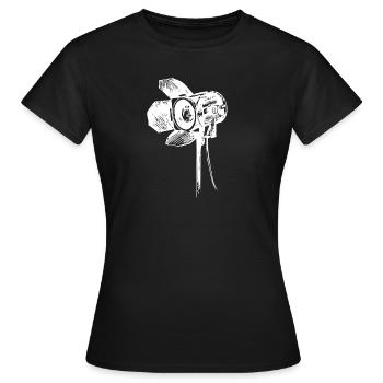 technicien lumière. technicien éclairage - T-shirt Femme - noir - Devant - AI Model Female 172 dark (172cm)