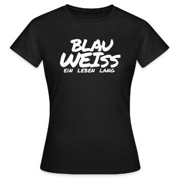 Bleu Blanc Blanc Football Football - T-shirt Femme - noir - Devant - AI Model Female 172 dark (172cm)