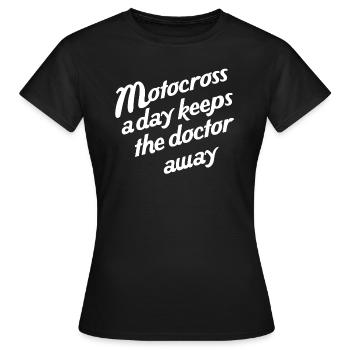 motocross Spruch lustig - Frauen T-Shirt - Schwarz - Vorne - AI Model Female 172 dark (172cm)