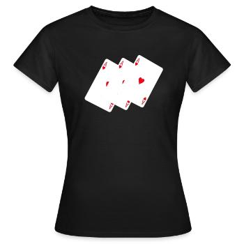 Cartes à jouer Ace - T-shirt Femme - noir - Devant - AI Model Female 172 dark (172cm)