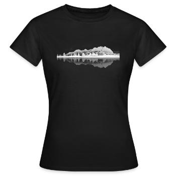 landschaft natur outdoor berge - Frauen T-Shirt - Schwarz - Vorne - AI Model Female 172 dark (172cm)