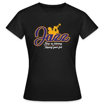 jazz - T-shirt Femme - noir - Devant - AI Model Female 172 dark (172cm)