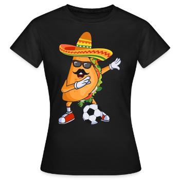 Tacos Joueur de football mexicain - T-shirt Femme - noir - Devant - AI Model Female 172 dark (172cm)