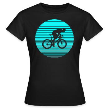 Rennradfahrer - Frauen T-Shirt - Schwarz - Vorne - AI Model Female 172 dark (172cm)