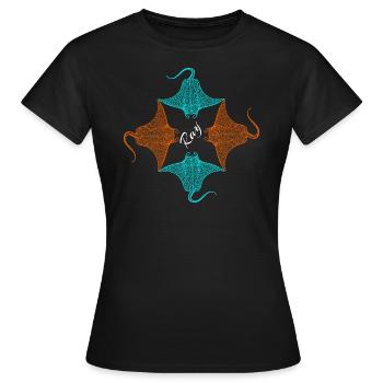 Raie - T-shirt Femme - noir - Devant - AI Model Female 172 dark (172cm)