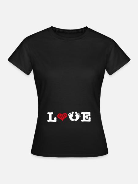 Amour Grossesse Maman Grossesse - T-shirt Femme - noir