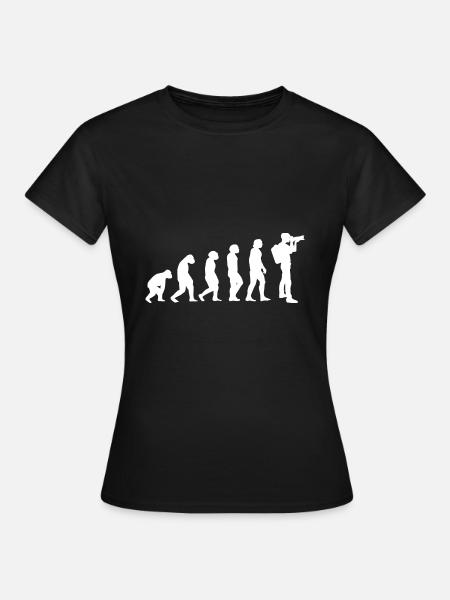 Evolution Fotograf - Frauen T-Shirt - Schwarz