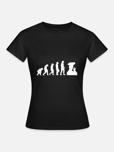 Evolution Koch - Frauen T-Shirt - Schwarz