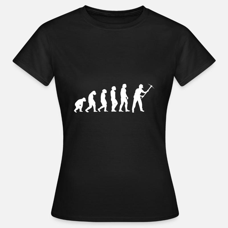Evolution Bergmann - Frauen T-Shirt - Schwarz