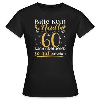 60. Geburtstag Frauen Damen 60 Jahre Geschenk - Frauen T-Shirt - Schwarz - Vorne - AI Model Female 172 dark (172cm)