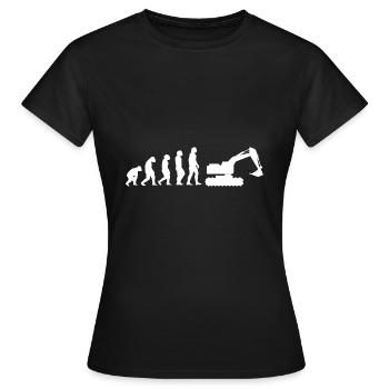 Evolution Tiefbauer - Frauen T-Shirt - Schwarz - Vorne - AI Model Female 172 dark (172cm)