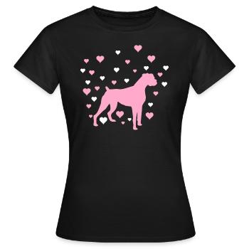 Deutscher Boxer - Frauen T-Shirt - Schwarz - Vorne - AI Model Female 172 dark (172cm)