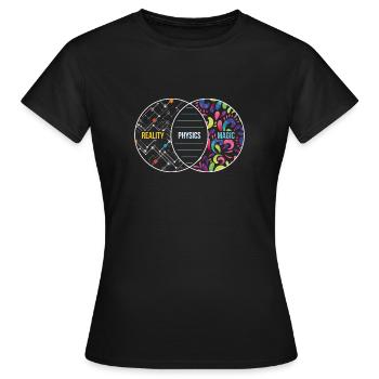 Physik wie Magie, aber echtes Geschenk - Frauen T-Shirt - Schwarz - Vorne - AI Model Female 172 dark (172cm)